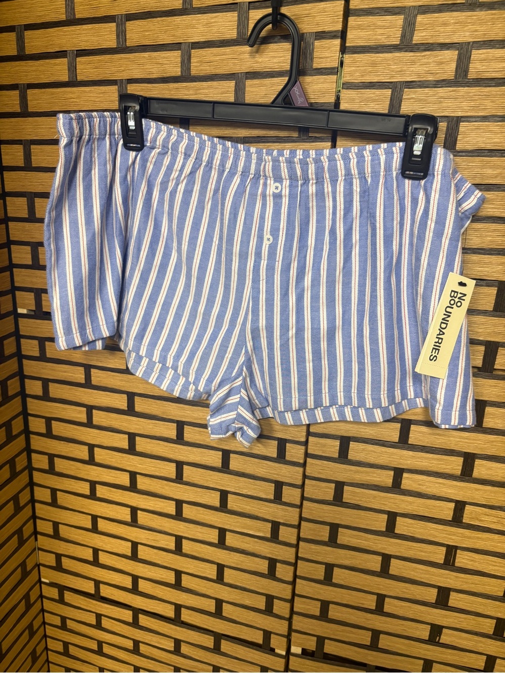No boundaries blue stripe boxer sleep shorts size XXL